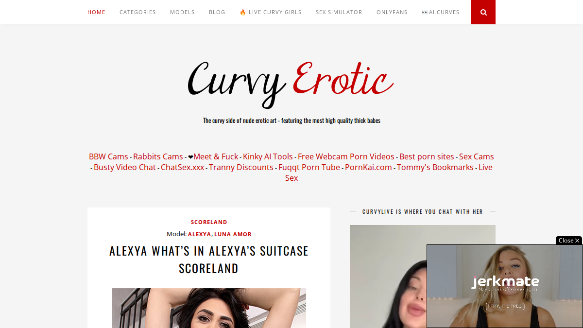 Curvy Erotic · -sivuston esikatselu