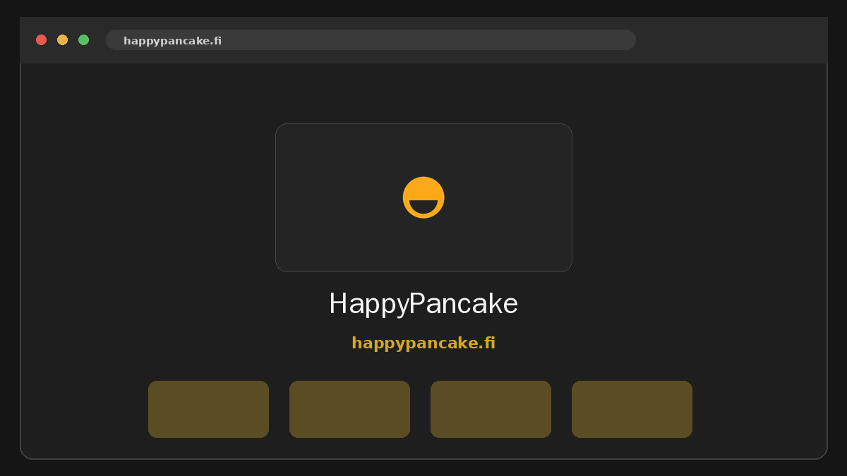 HappyPancake · -sivuston esikatselu