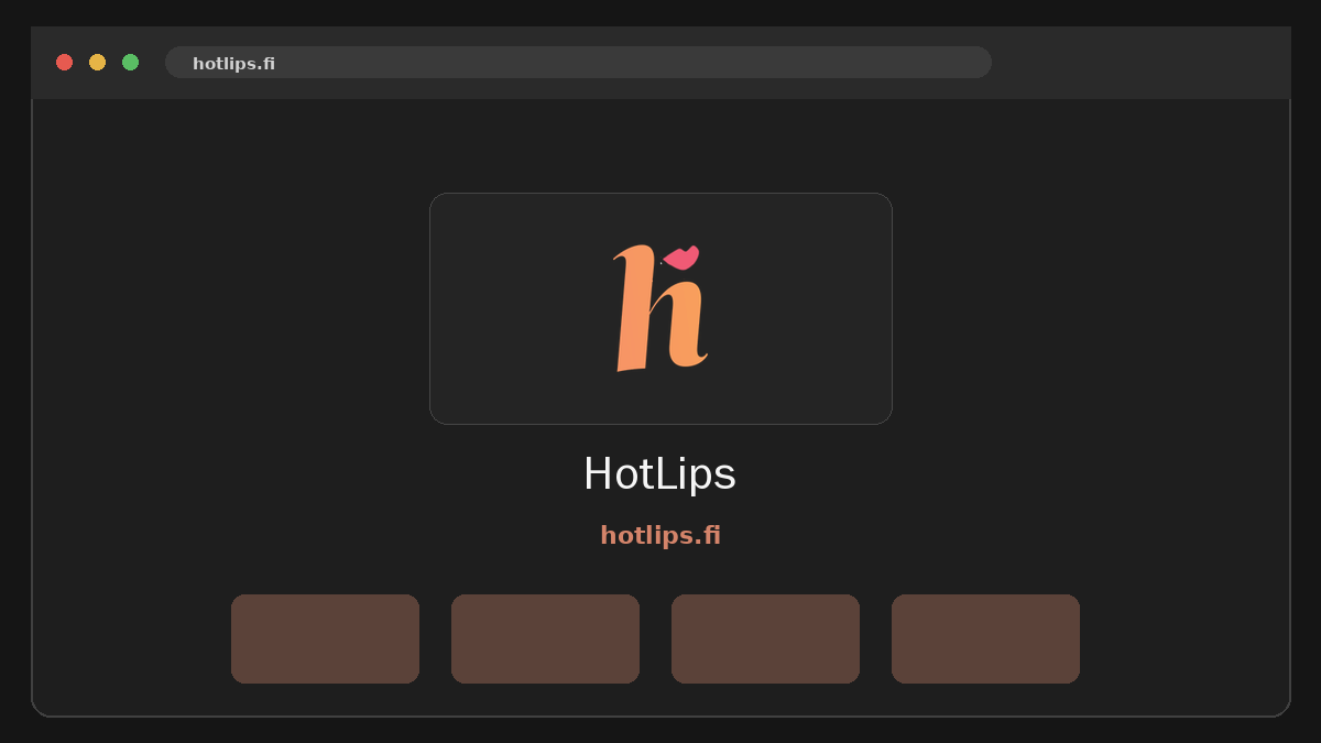 HotLips · -sivuston esikatselu