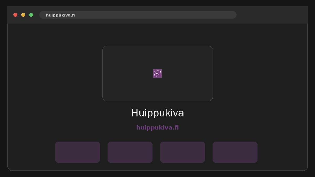 Huippukiva · -sivuston esikatselu