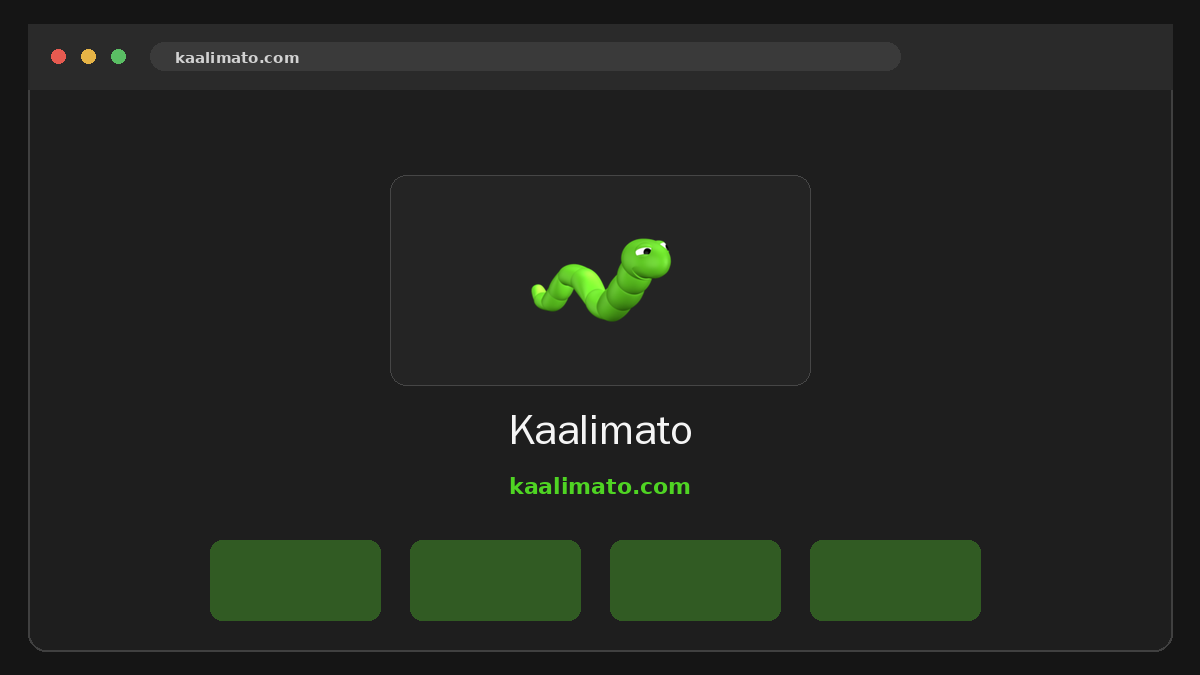 Kaalimato · -sivuston esikatselu