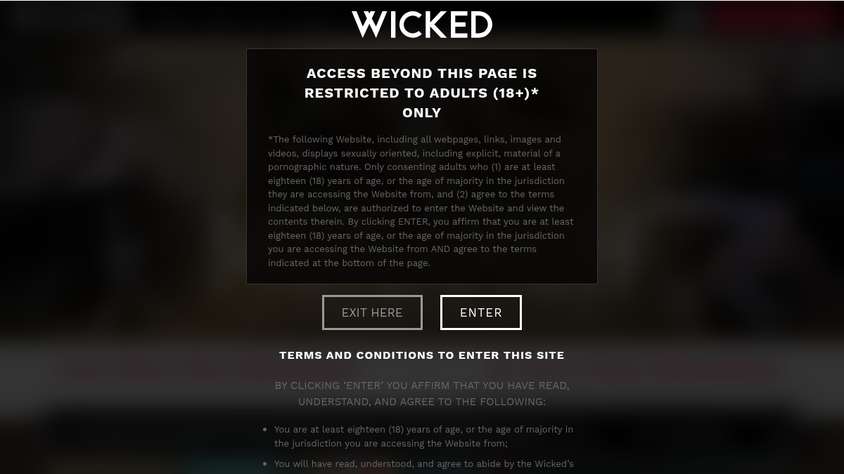 Wicked · -sivuston esikatselu